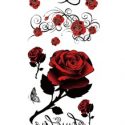 Rose & Letter Tattoo Sticker