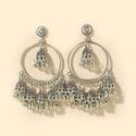 Round Ball Tassel Jhumka Earrings