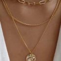 Round Decor Chain Necklace