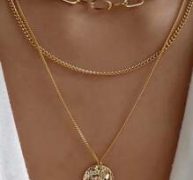 Round Decor Chain Necklace