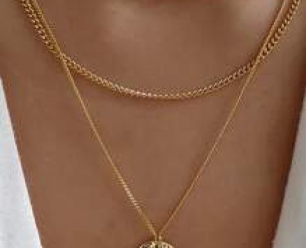 Round Decor Chain Necklace