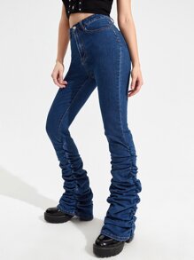 Ruched Hem Jeans