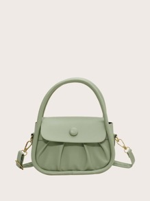 Ruched Satchel Bag