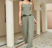 Ruffle Hem Cami Top & Pants Set