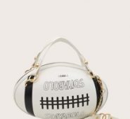 Rugby Shaped Satchel Bag