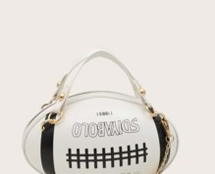 Rugby Shaped Satchel Bag