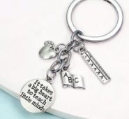 Ruler & Disc Pendant Keychain