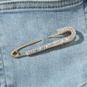 Safety Pin Decor Brooch