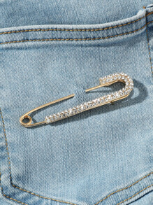 Safety Pin Decor Brooch