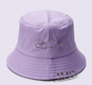 Safety Pin Decor Bucket Hat