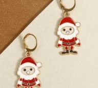 Santa Claus Design Christmas Earrings
