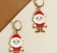 Santa Claus Design Christmas Earrings