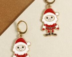 Santa Claus Design Christmas Earrings