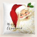 Santa Claus Print Cushion Cover Without Filler