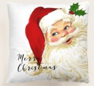 Santa Claus Print Cushion Cover Without Filler