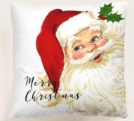 Santa Claus Print Cushion Cover Without Filler