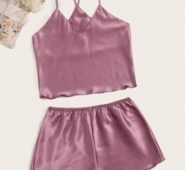Satin Cami With Shorts PJ Set