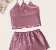 Satin Cami With Shorts PJ Set