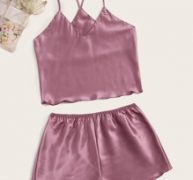 Satin Cami With Shorts PJ Set