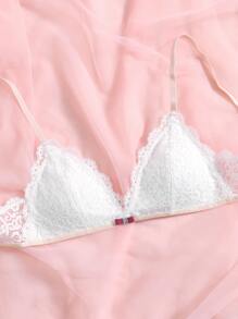 Scallop Trim Lace Bra