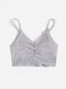 Scallop Trim Longline Bra