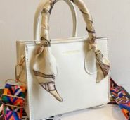 Scarf Decor Satchel Bag