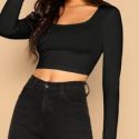 Scoop Neck Crop Top