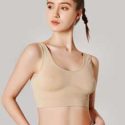 Scoop Neck Rib-knit Bra