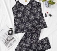 Scroll Print Cami PJ Set
