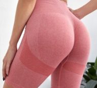 Seamless Contrast Panel Biker Shorts