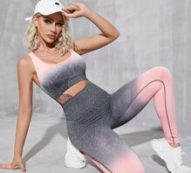 Seamless Ombre Sports Bra With Leggings