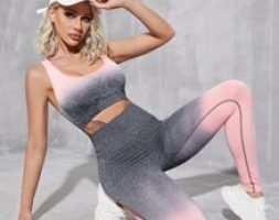 Seamless Ombre Sports Bra With Leggings