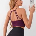 Seamless Solid Halter Sports Bra