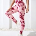 Seamless Wide Band Waist Tie Dye Sports Leggings