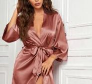 Self Tie Satin Robe