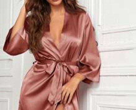 Self Tie Satin Robe