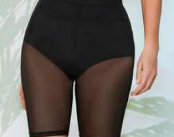 Sheer Mesh Biker Shorts Without Knicker Insert