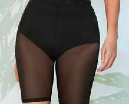 Sheer Mesh Biker Shorts Without Knicker Insert