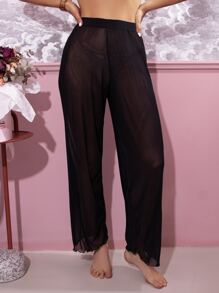 Sheer Mesh Cover Up Pants