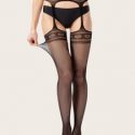 Sheer Mesh Suspender Tights