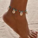 Shell Charm Beaded Anklet