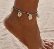 Shell Charm Beaded Anklet