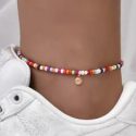 Shell Charm Beaded Anklet