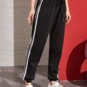 Side Striped Elastic Cuff Joggers