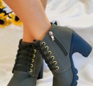 Side Zip Buckle Decor Boots