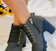 Side Zip Buckle Decor Boots