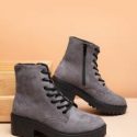 Side Zip Chunky Heeled Combat Boots