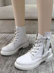 Side Zip Combat Boots