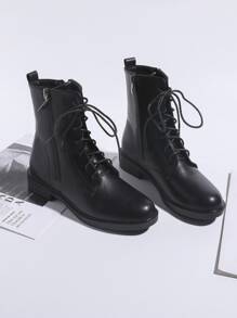 Side Zip Combat Boots