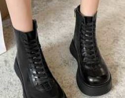 Side Zip Lace Up Front Boots